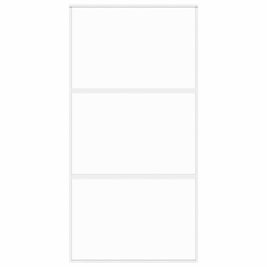 Vidaxl schuifdeur 102,5x205 cm gehard glas en aluminium wit