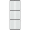 Vidaxl schuifdeur 76x205 cm gehard glas en aluminium zwart