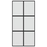 Vidaxl schuifdeur 102,5x205 cm gehard glas en aluminium zwart - afbeelding 3