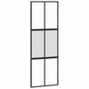 Vidaxl schuifdeur 76x205 cm gehard glas en aluminium zwart