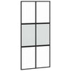 Vidaxl schuifdeur 102,5x205 cm gehard glas en aluminium zwart