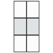 Vidaxl schuifdeur 102,5x205 cm gehard glas en aluminium zwart - afbeelding 3