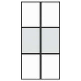 Vidaxl schuifdeur 102,5x205 cm gehard glas en aluminium zwart - afbeelding 3
