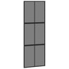 Vidaxl schuifdeur 76x205 cm gehard glas en aluminium zwart