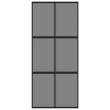 Vidaxl schuifdeur 90x205 cm gehard glas en aluminium zwart - afbeelding 3