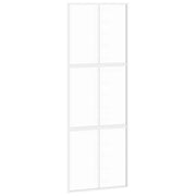 Vidaxl schuifdeur 76x205 cm gehard glas en aluminium wit - afbeelding 2