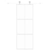 Vidaxl schuifdeur 76x205 cm gehard glas en aluminium wit