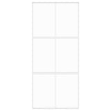 Vidaxl schuifdeur 90x205 cm gehard glas en aluminium wit - afbeelding 3