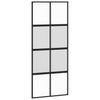 Vidaxl schuifdeur 90x205 cm gehard glas en aluminium zwart