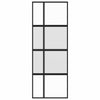 Vidaxl schuifdeur 76x205 cm gehard glas en aluminium zwart