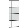 Vidaxl schuifdeur 90x205 cm gehard glas en aluminium zwart