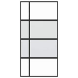 Vidaxl schuifdeur 102,5x205 cm gehard glas en aluminium zwart - afbeelding 3