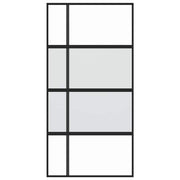 Vidaxl schuifdeur 102,5x205 cm gehard glas en aluminium zwart - afbeelding 3