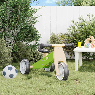 Vidaxl loopfiets voor kinderen 2-in-1 groen