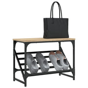 Vidaxl schoenenrek 60x30x45 cm bewerkt hout sonoma eikenkleurig - afbeelding 3