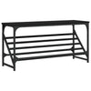Vidaxl schoenenrek 90x30x45 cm bewerkt hout zwart