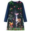 Vidaxl kinderjurk met lange mouwen 128 marineblauw