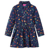 Vidaxl kinderjurk met lange mouwen 104 marineblauw