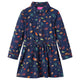Vidaxl kinderjurk met lange mouwen 140 marineblauw