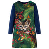 Vidaxl kinderjurk met lange mouwen 128 marineblauw