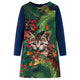 Vidaxl kinderjurk met lange mouwen 128 marineblauw