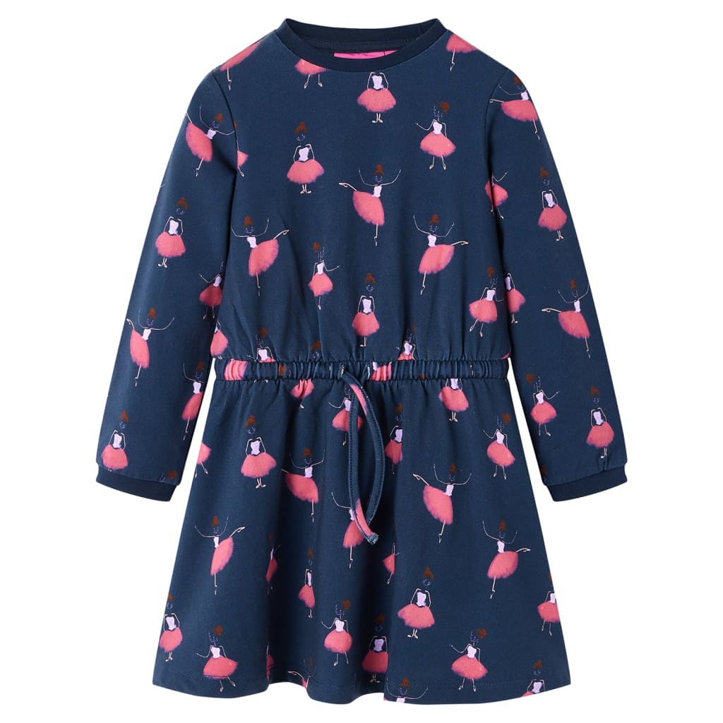 Vidaxl kinderjurk 128 marineblauw
