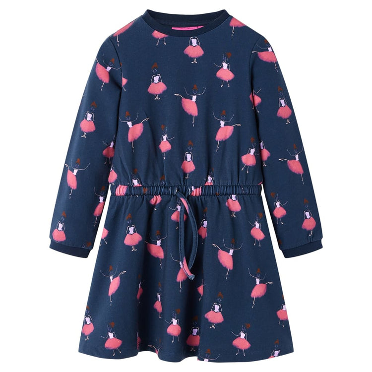 Vidaxl kinderjurk 128 marineblauw