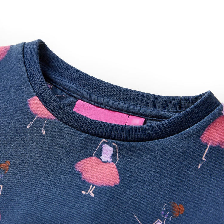 Vidaxl kinderjurk 128 marineblauw