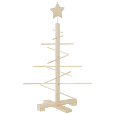 Vidaxl kerstdecoratie kerstboom 75 cm massief grenenhout
