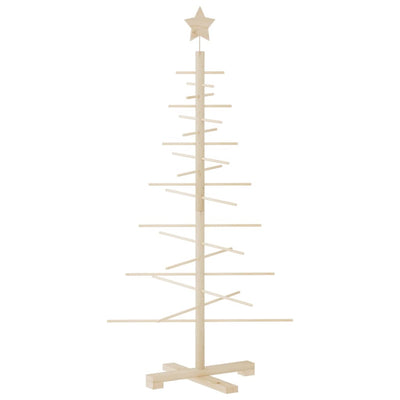 Vidaxl kerstdecoratie kerstboom 125 cm massief grenenhout