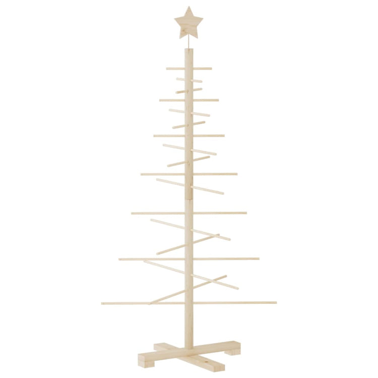 Vidaxl kerstdecoratie kerstboom 125 cm massief grenenhout