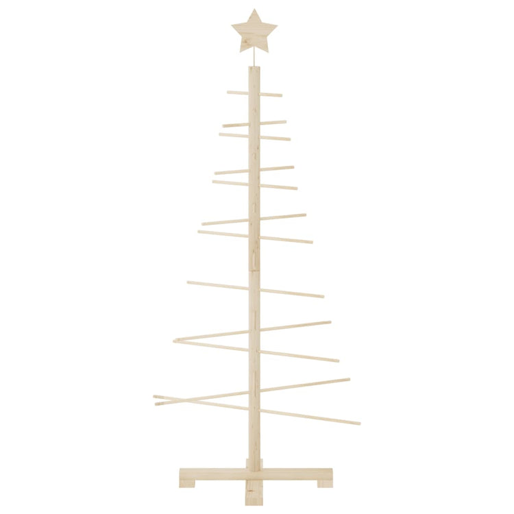 Vidaxl kerstdecoratie kerstboom 125 cm massief grenenhout