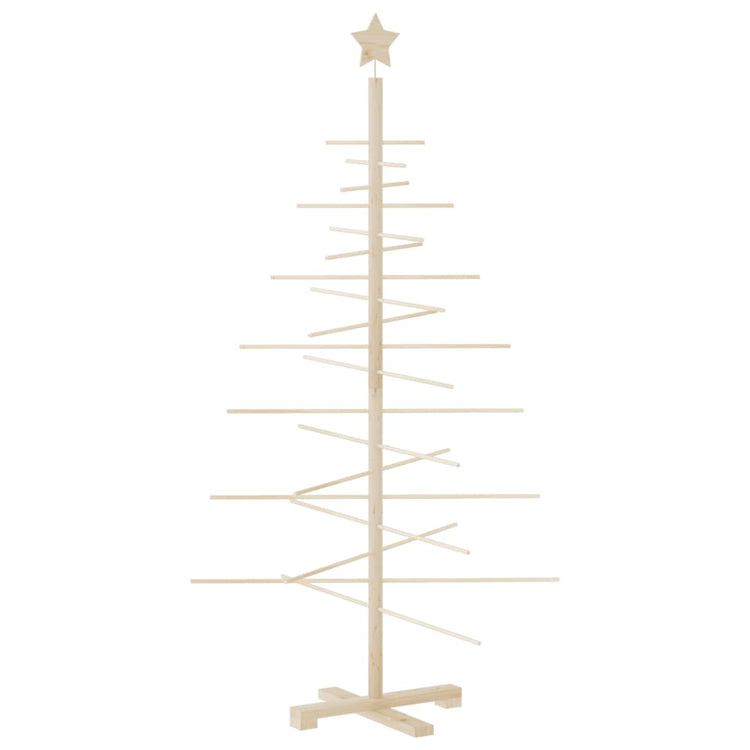 Vidaxl kerstdecoratie kerstboom 150 cm massief grenenhout