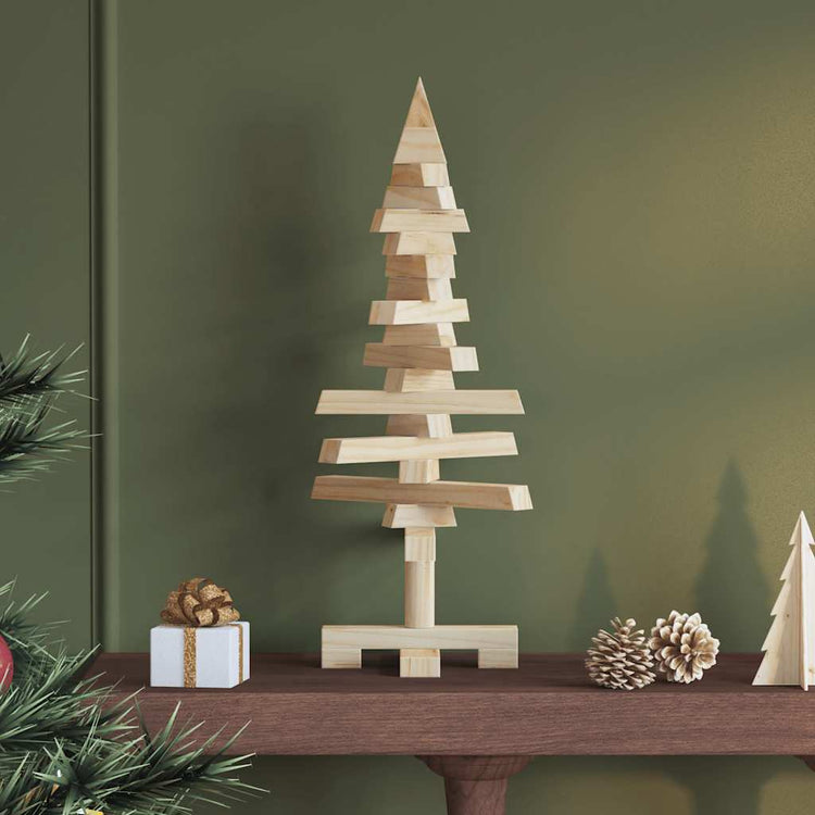 Vidaxl kerstdecoratie kerstboom 60 cm massief grenenhout