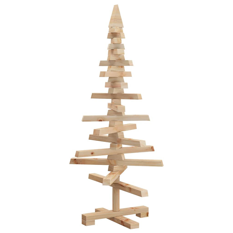 Vidaxl kerstdecoratie kerstboom 90 cm massief grenenhout