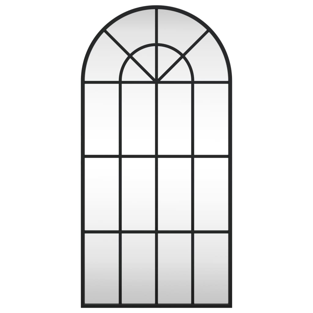 Vidaxl wandspiegel boog 40x80 cm ijzer zwart