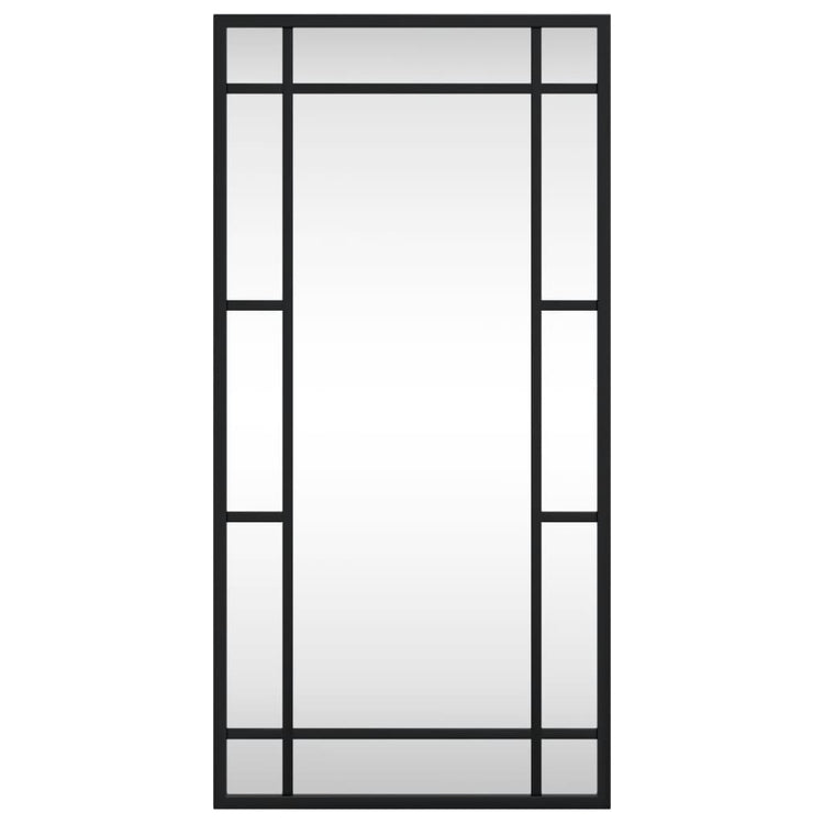 Vidaxl wandspiegel rechthoekig 30x60 cm ijzer zwart