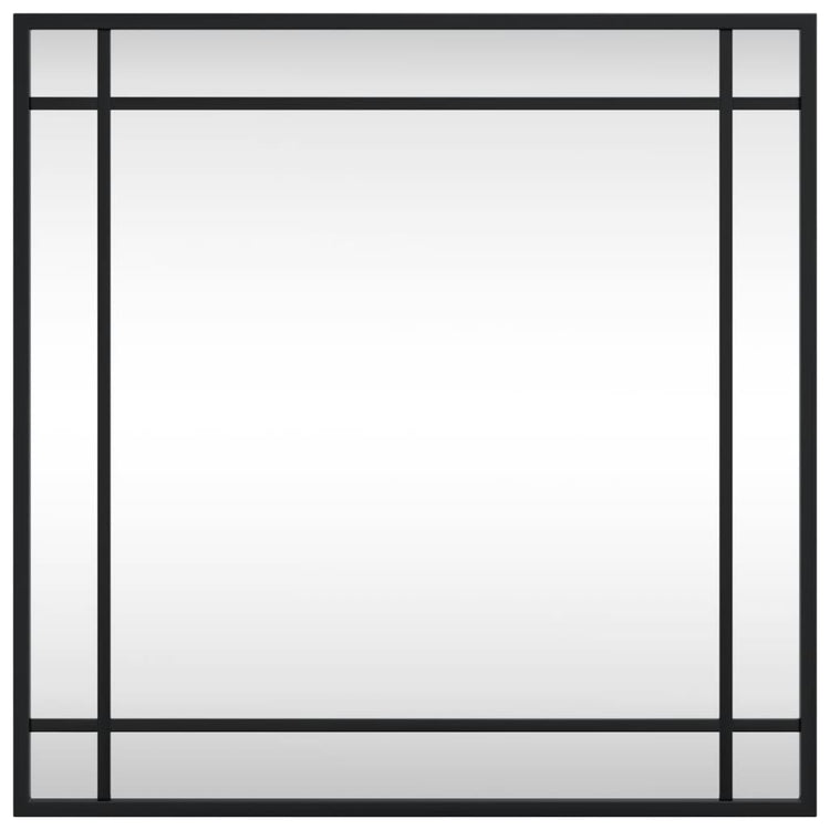 Vidaxl wandspiegel vierkant 50x50 cm ijzer zwart