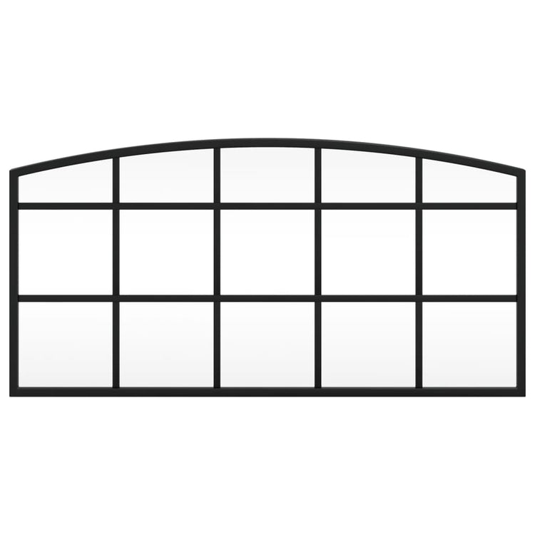 Vidaxl wandspiegel boog 60x30 cm ijzer zwart