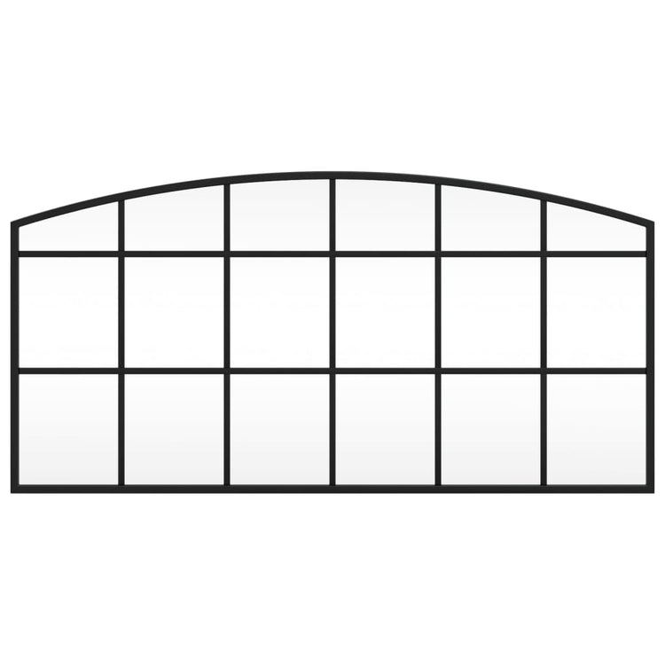Vidaxl wandspiegel boog 80x40 cm ijzer zwart
