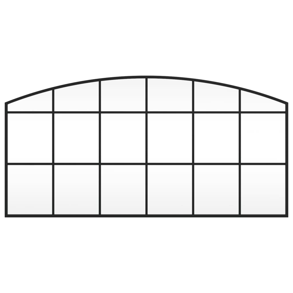Vidaxl wandspiegel boog 100x50 cm ijzer zwart