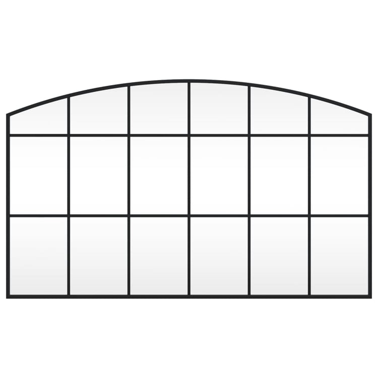 Vidaxl wandspiegel boog 100x60 cm ijzer zwart