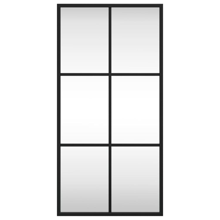 Vidaxl wandspiegel rechthoekig 30x60 cm ijzer zwart