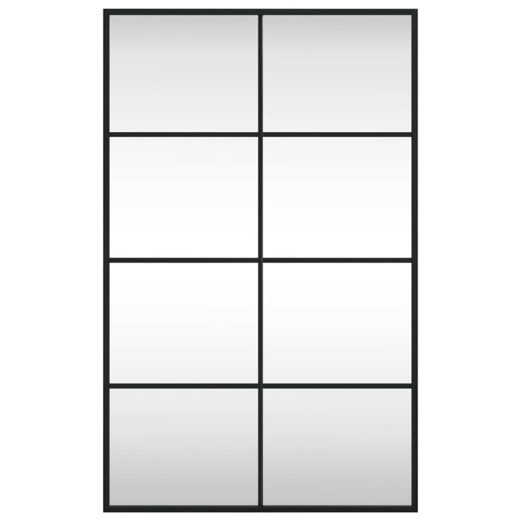 Vidaxl wandspiegel rechthoekig 50x80 cm ijzer zwart