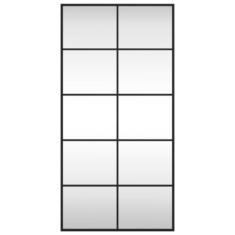 Vidaxl wandspiegel rechthoekig 50x100 cm ijzer zwart