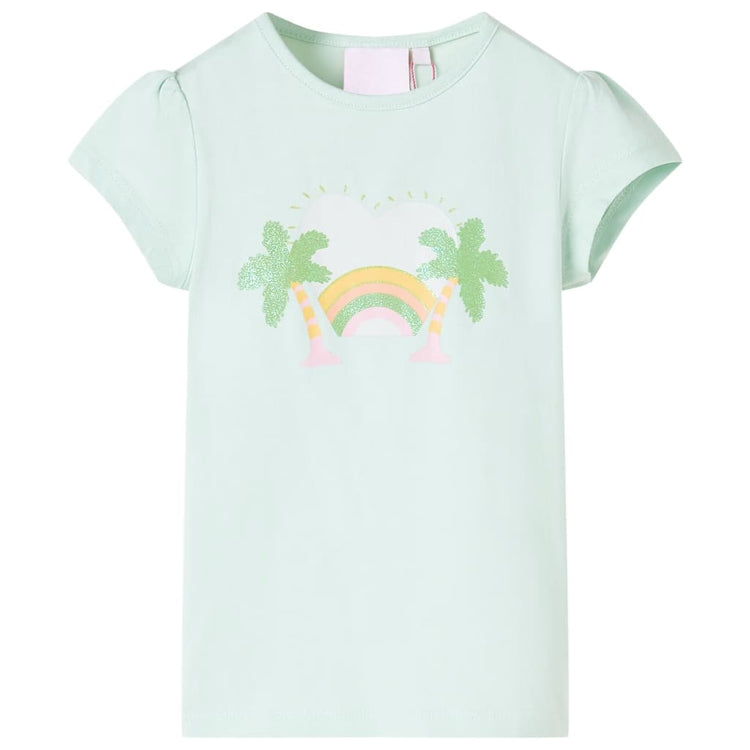 Vidaxl kindershirt 92 lichtmint