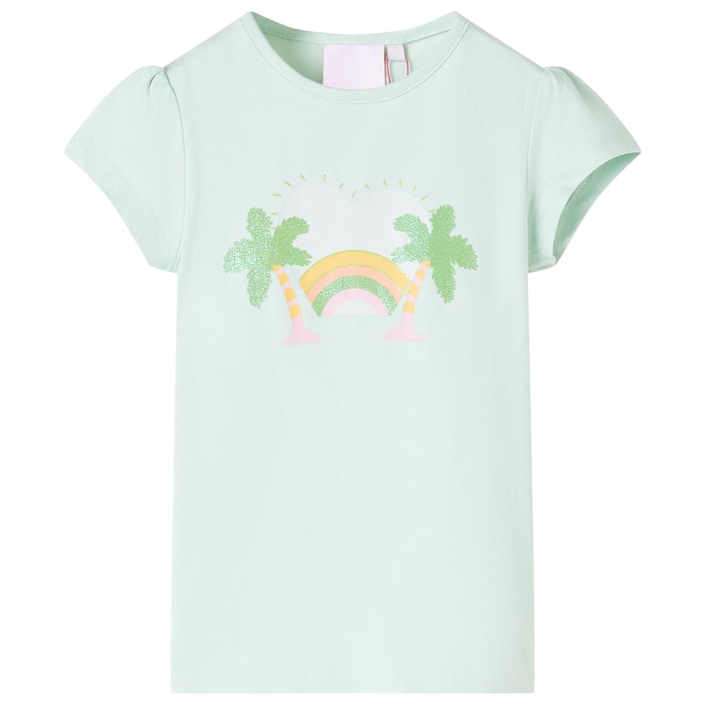 Vidaxl kindershirt 116 lichtmint