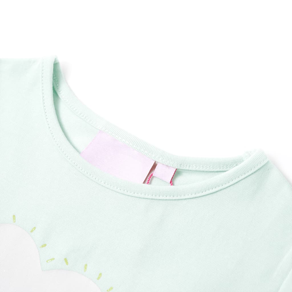 Vidaxl kindershirt 116 lichtmint