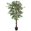 Vidaxl kunstplant ficus 756 bladeren 150 cm groen