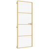 Vidaxl binnendeur smal 76x201,5 cm gehard glas en aluminium goudkleur